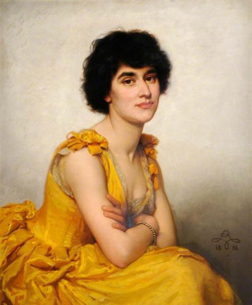 Portrait Of A Lady by Rudolf Lehmann Oil Painting Reproductions