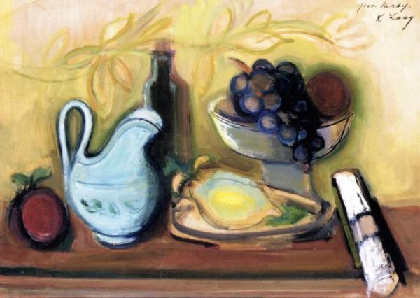 Still Life With Blue Pitcher by Rudolf Levy