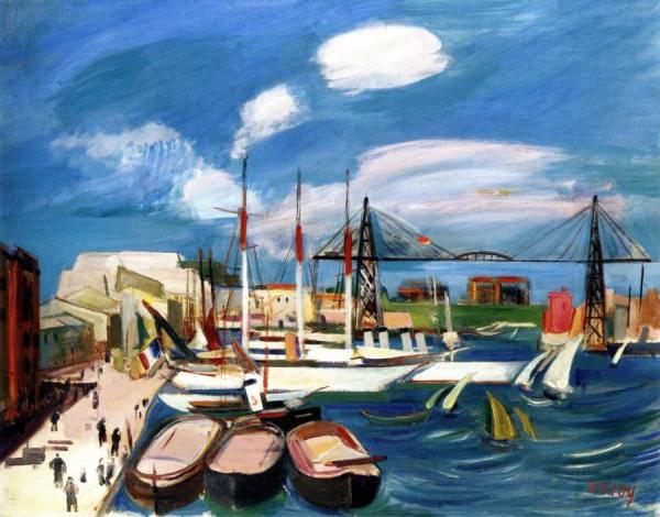 The Port Of Marseille by Rudolf Levy
