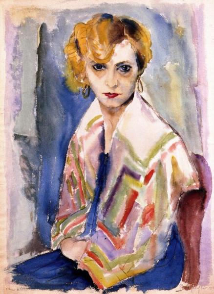 Speedy, The Artist's Wife by Rudolf Schlichter Oil Painting Reproductions