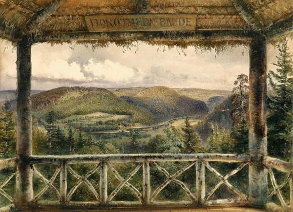 View From The Cottage On The Hills And Woods by Rudolf Von Alt Oil Painting Reproductions