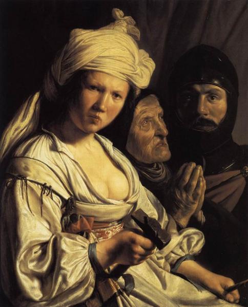 Jael,deborah And Barak by Salomon De Bray