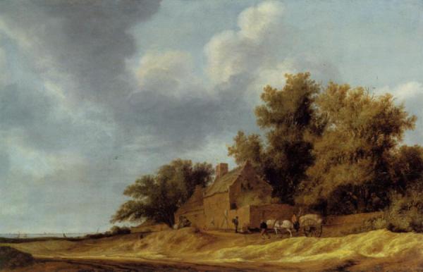 Landscape With Guest House by Salomon Van Ruisdael Oil Painting Reproductions