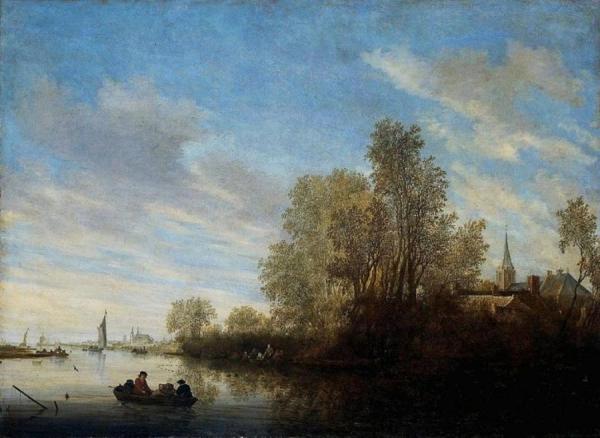River View Near Deventer by Salomon Van Ruisdael