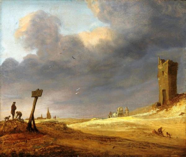 A Dune Landscape by Salomon Van Ruysdael