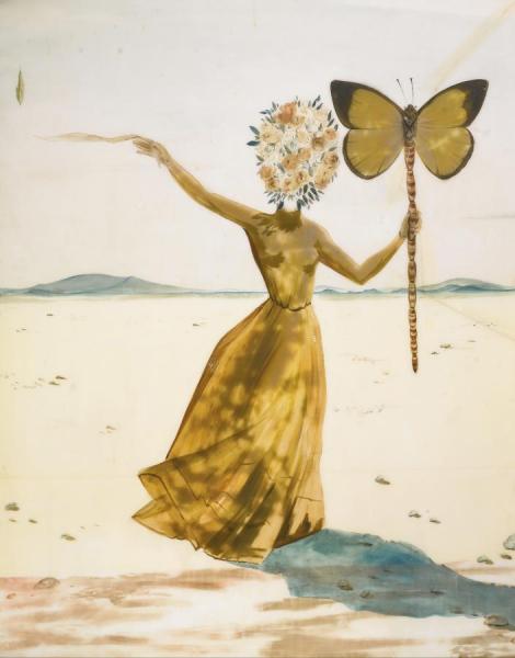 Salvador Dalí Crisalida (femme À La Tete De Fleurs, Le Bras Droit Leve)