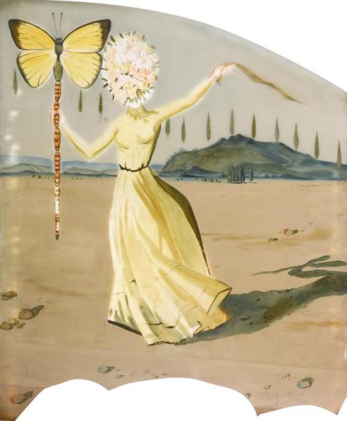 Crisalida (femme À La Tete De Fleurs, Le Bras Gauche Leve) by Salvador Dalí