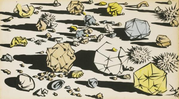 Etude Pour 'pierres D' Apres Midi by Salvador Dalí