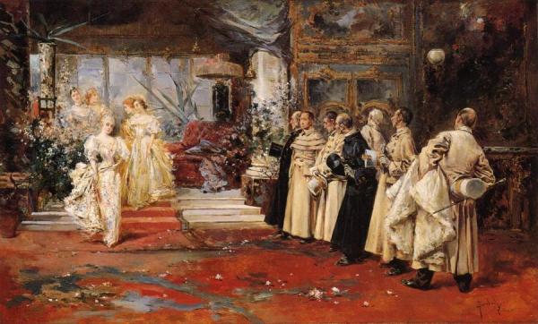 An Afternoon Reception by Salvator Sanchez Barbudo