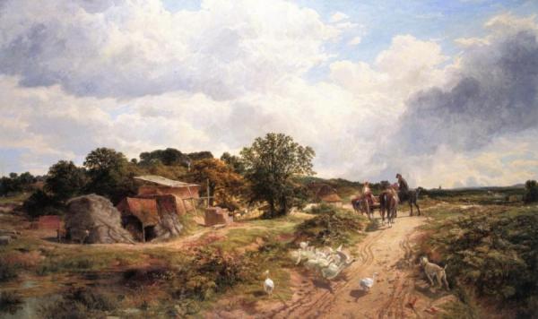 Samuel Bough A Gaggle Of Geese