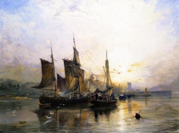 Dysart On The Coast, Sunrise by Samuel Bough