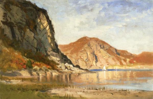 Near Cro's Nest On The Hudson, Ny by Samuel Colman Jr.