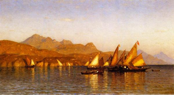 Off The Coast Of North Africa by Samuel Colman Jr.