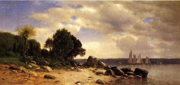 View On The Hudson by Samuel Colman Jr.