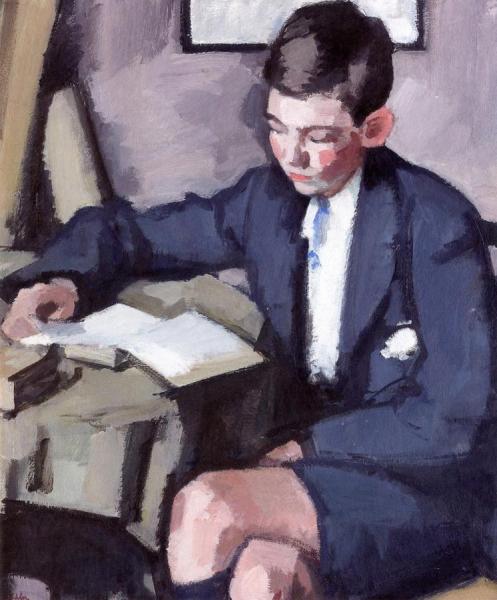 Boy Reading by Samuel John Peploe Oil Painting Reproductions