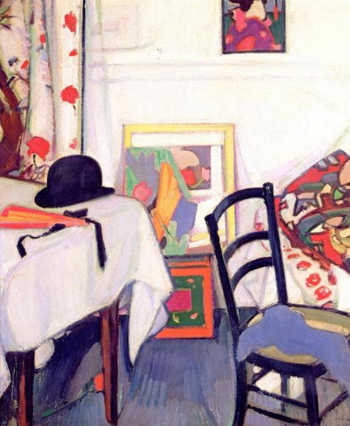 Interior With Japanese Print by Samuel John Peploe