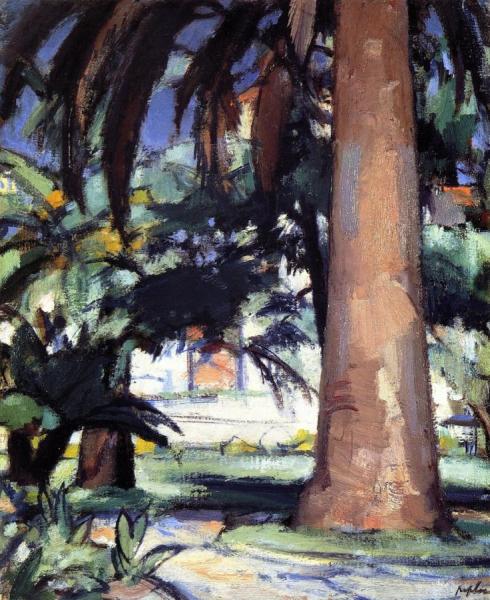 Palm Trees, Antibes by Samuel John Peploe