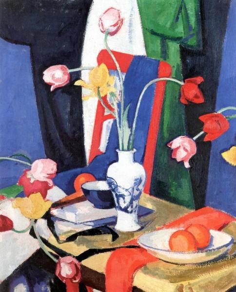 Still Life With Tulips by Samuel John Peploe