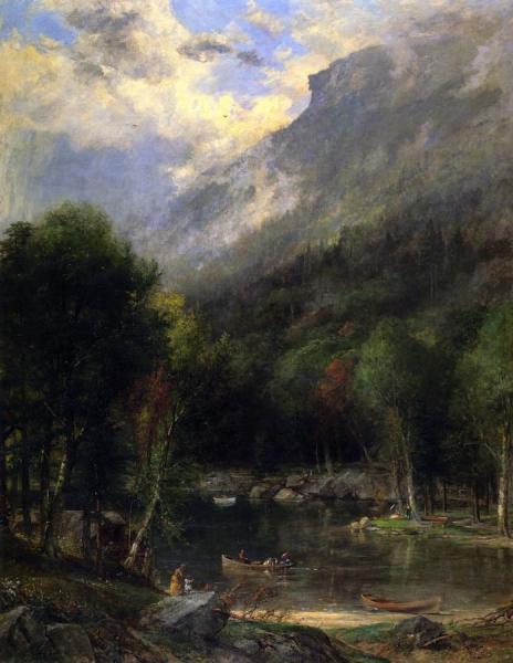 Old Man Of The Mountains Near Profile House, White Mts. by Samuel Lancaster Gerry