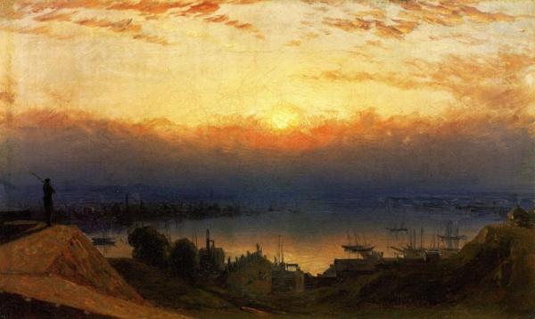 The Basin Of The Patapsco From Federal Hill, Baltimore by Sanford Robinson Gifford Oil Painting Reproductions