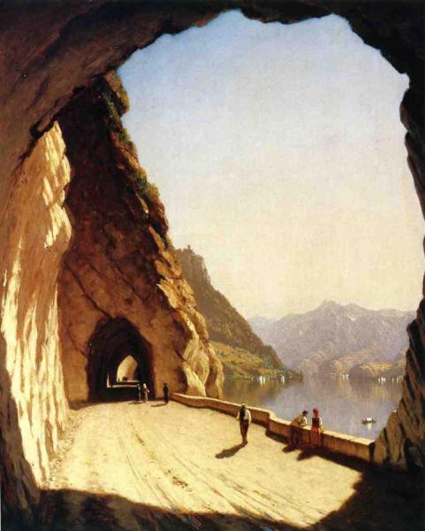 The Galleries Of The Stelvio - Lake Como by Sanford Robinson Gifford