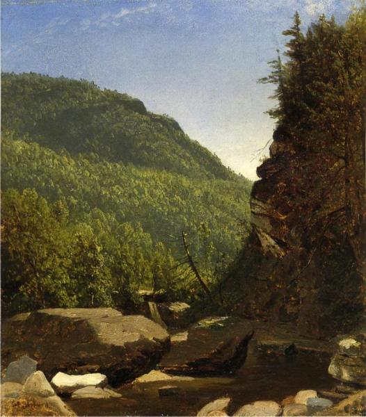 The Top Of Kauterskill Falls by Sanford Robinson Gifford Oil Painting Reproductions