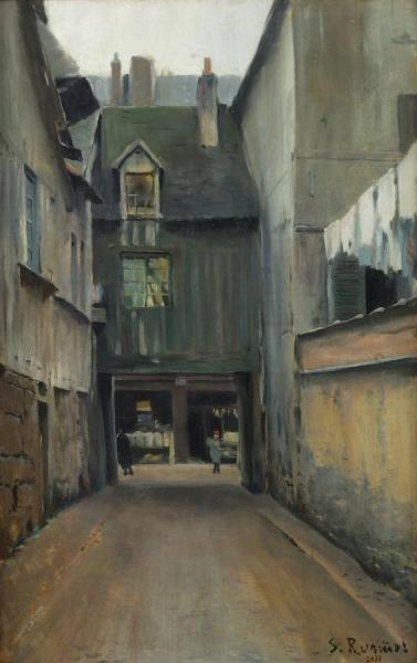 Carrer De Rouen by Santiago Rusiñol