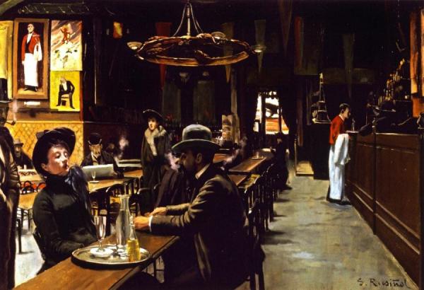 El Cafe De Montmartre by Santiago Rusiñol