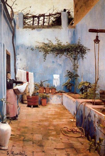 Santiago Rusiñol El Patio Azul
