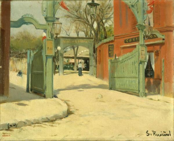 Entrance To The Park Of The Moulin De La Galette,1891 by Santiago Rusiñol