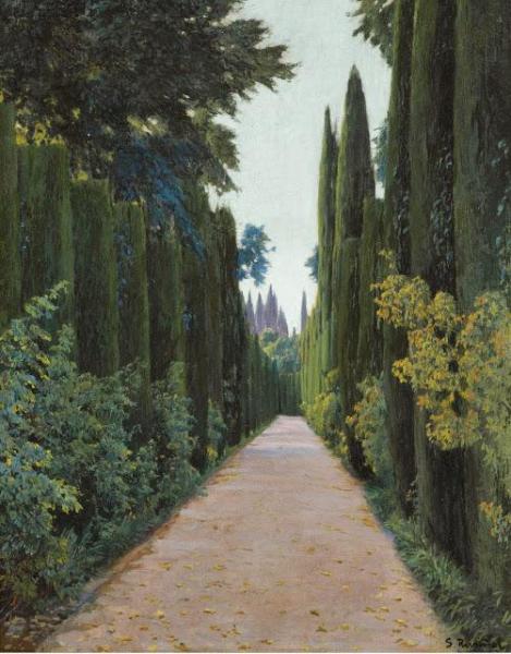 Gardens Of The Generalife, Granada by Santiago Rusiñol