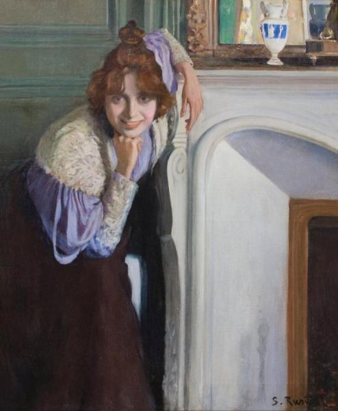 Laughing Girl by Santiago Rusiñol