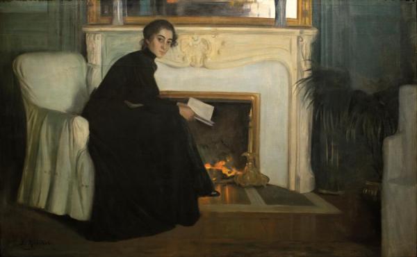 Romantic Novel, 1894 by Santiago Rusiñol