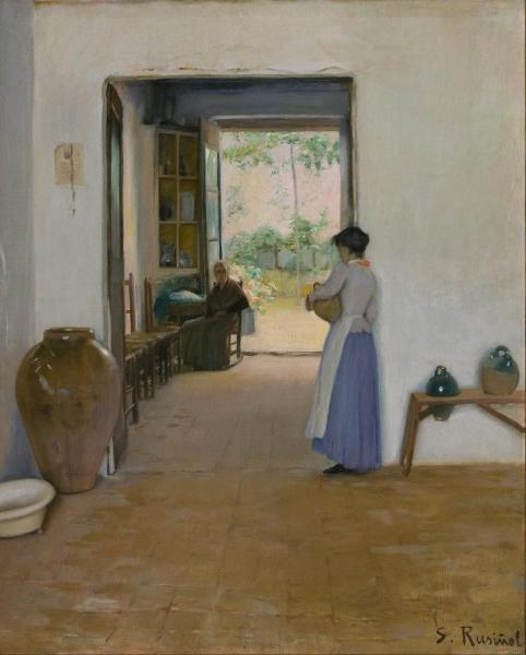 Sitges Interior, Circa 1894 by Santiago Rusiñol