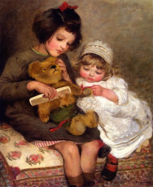 Combing Teddy by Sara Mcgregor