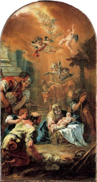 Adoration Of The Shepherds by Sebastiano Ricci
