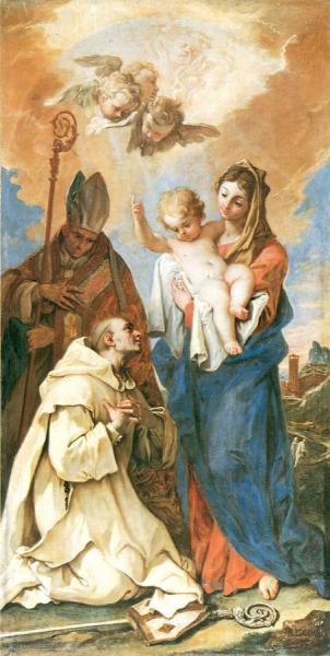 Appearance Of Madonna With Child To St Bruno And St Hugo by Sebastiano Ricci