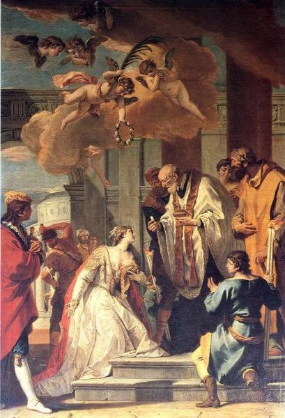 Communion And Martyrdom Of St Lucy by Sebastiano Ricci