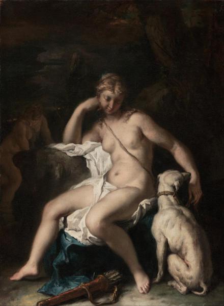 Diana And Her Dog by Sebastiano Ricci