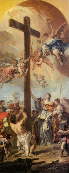 Exaltation Of The True Cross by Sebastiano Ricci
