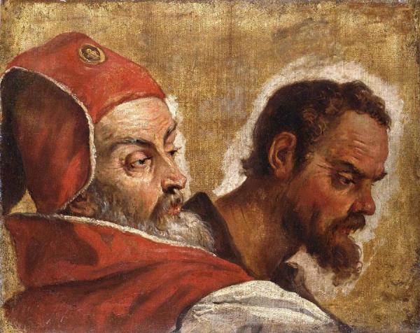 Heads Of Two Men: A Scribe Or Pharisee And An Apostle? by Sebastiano Ricci