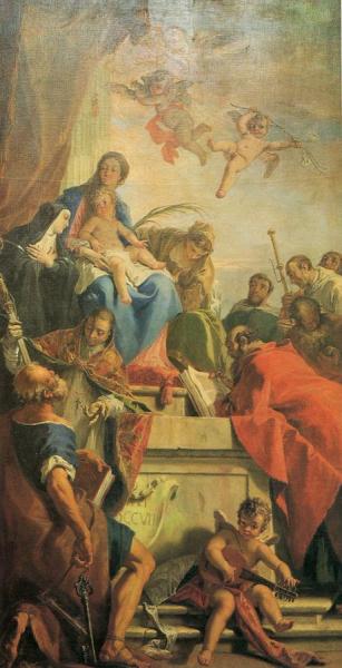 Madonna And Child With Saints by Sebastiano Ricci