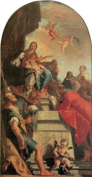 Madonna With Child And Saints by Sebastiano Ricci
