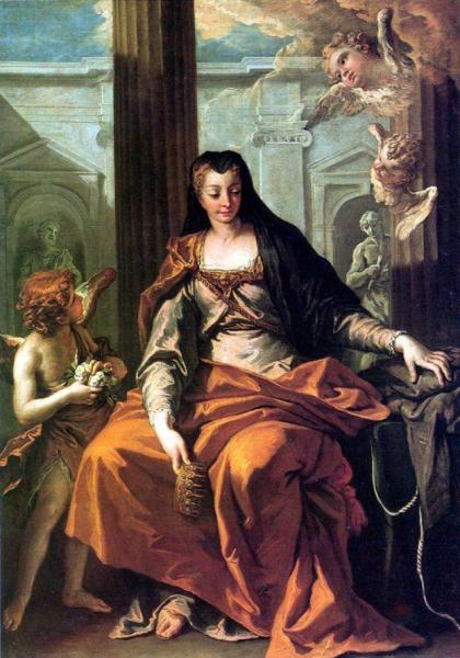St Elisabeth Of Hungary by Sebastiano Ricci