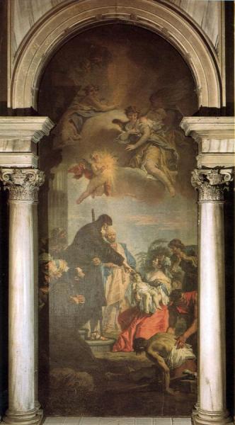 St Francis Of Paola Revives A Dead Child by Sebastiano Ricci Oil Painting Reproductions