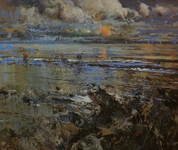 Marina Al Atardecer by Segundo Matilla Marina