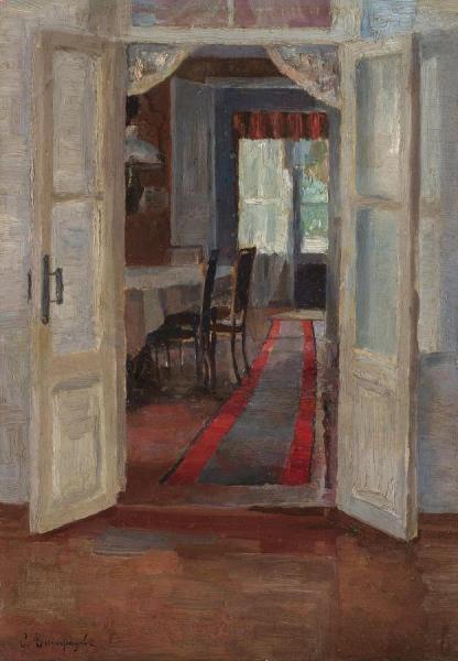 Hall Interior by Sergei Arsenevich Vinogradov