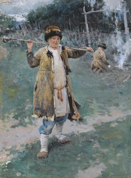 Village Boys by Sergei Arsenevich Vinogradov