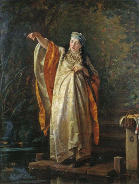 Girl By The Pool by Sergei Gribkov