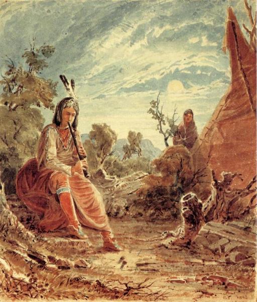 Indians In Camp by Seth Eastman